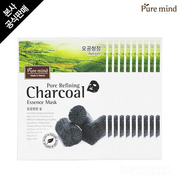 Mặt nạ Than hoạt tính se khít lỗ chân lông Pure Mind Pore Refining Charcoal Essence Mask 23ml