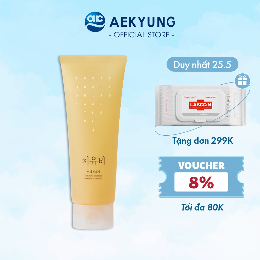 Dung dịch vệ sinh phụ nữ ChiuuB Intensive Formula điều hoà pH, sạch nấm vi khuẩn, dành cho những ngày đặc biệt 150ml