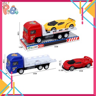 Mô hình xe tải siêu xe - đồ chơi mô hình xe tải chở siêu xe - ảnh shop chụp