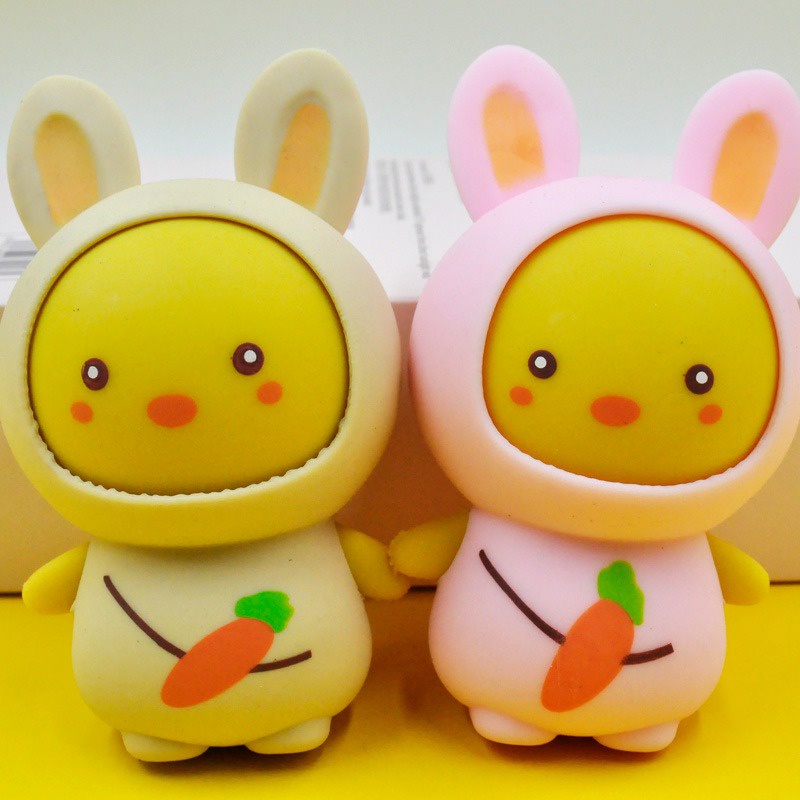 Squishy Mochi hình GÀ CON 2 LỚP ÁO NGỘ NGHĨNH mềm dễ thương chân thực giảm stress co dãn đàn hồi ngộ nghĩnh bóp bóp
