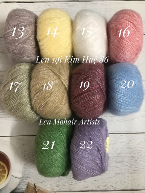 Len Mohair Artists ( từ màu 01 đến màu 12)