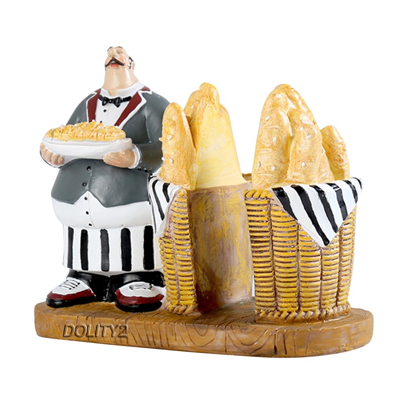 [Dolity2] Giá Đỡ Khăn Giấy Tượng Đầu Bếp Nghệ Thuật Trang Trí Bàn Bếp