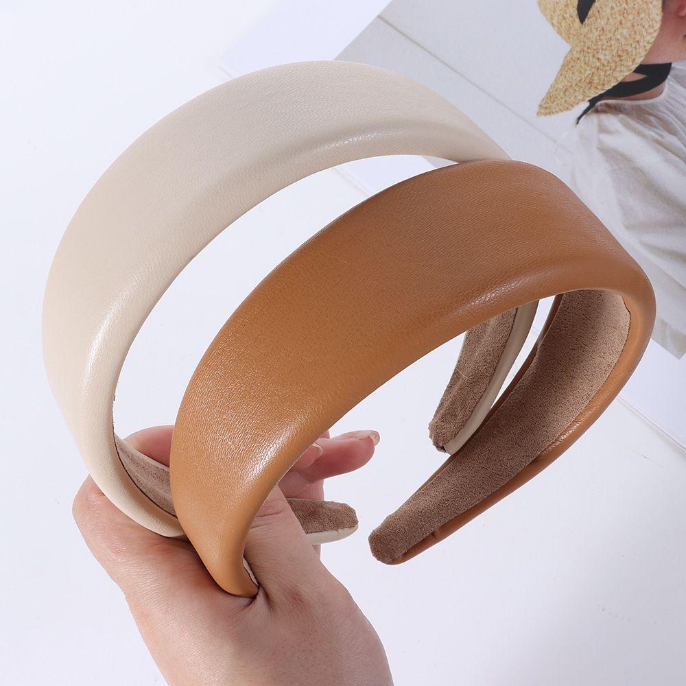 Băng Đô Cài Tóc Bằng Da Có Đệm Mút