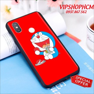 Ốp lưng Xiaomi Redmi Note 6 Pro/ 7/ 7 Pro/ 8/ 8 Pro Hình Doremon Vui Nhộn - viền TPU dẻo