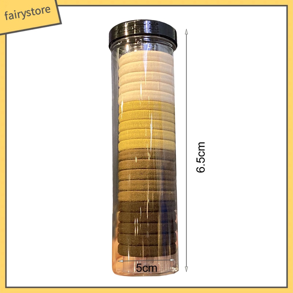 Bộ 20 Dây Cột Tóc Màu Trơn Độ Co Giãn Cao Chống Trượt Mềm Mại Dành Cho Nữ