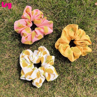 Fabric pineapple hair tie Korean fashion printing hair tie