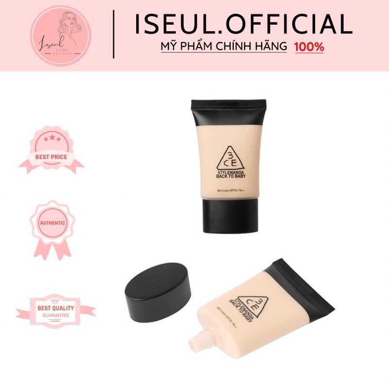 Kem nền 3CE Back To Baby BB Cream SPF 35+++