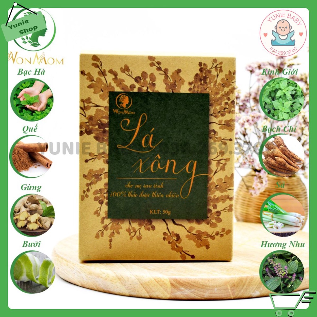 Lá Xông Thảo Dược - Thảo Dược Xông Tắm Wonmom Cho Mẹ Sau Sinh