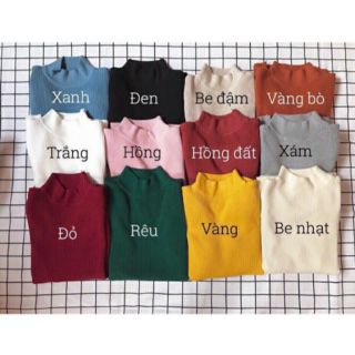 Áo len cổ 3 phân