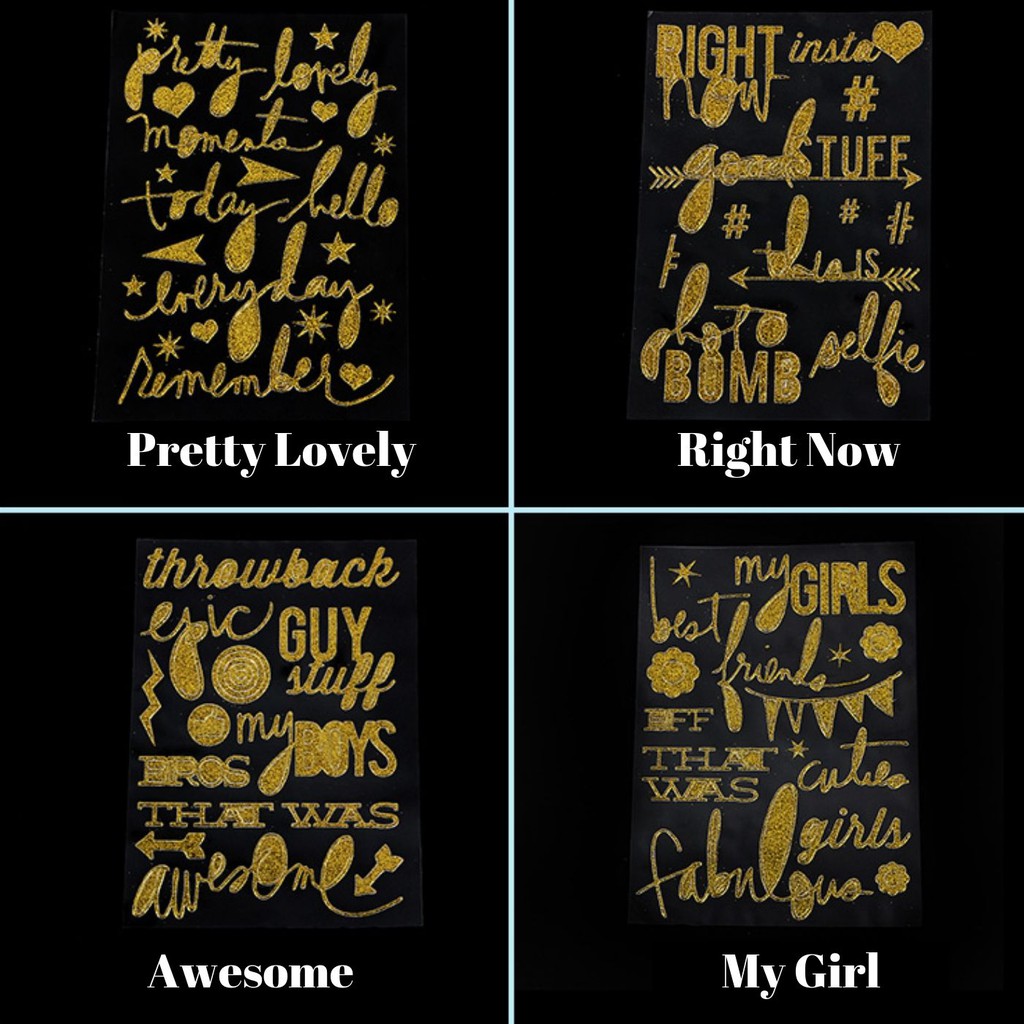 STICKER CHỮ DÁN TRANG TRÍ SCRAPBOOK, ALBUM, PLANNER ĐA DỤNG