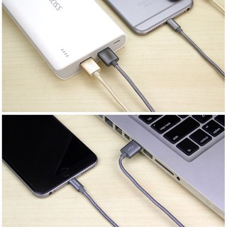 Cáp sạc bọc dù cho iPHONE 5/6/7/8/X fast charging