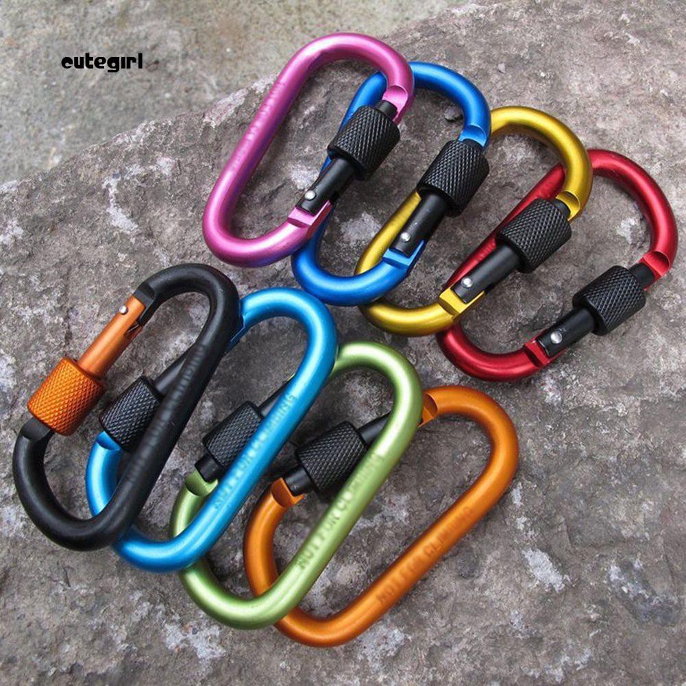 Móc khóa Carabiner chữ D bằng hợp kim nhôm tiện dụng