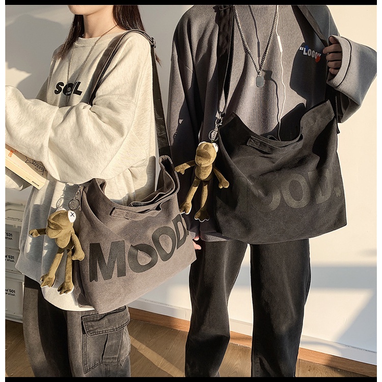 ENVIROSAX túi xách lớn của sinh viên Túi đeo chéo, túi đeo vai vải canvas Hàn Quốc