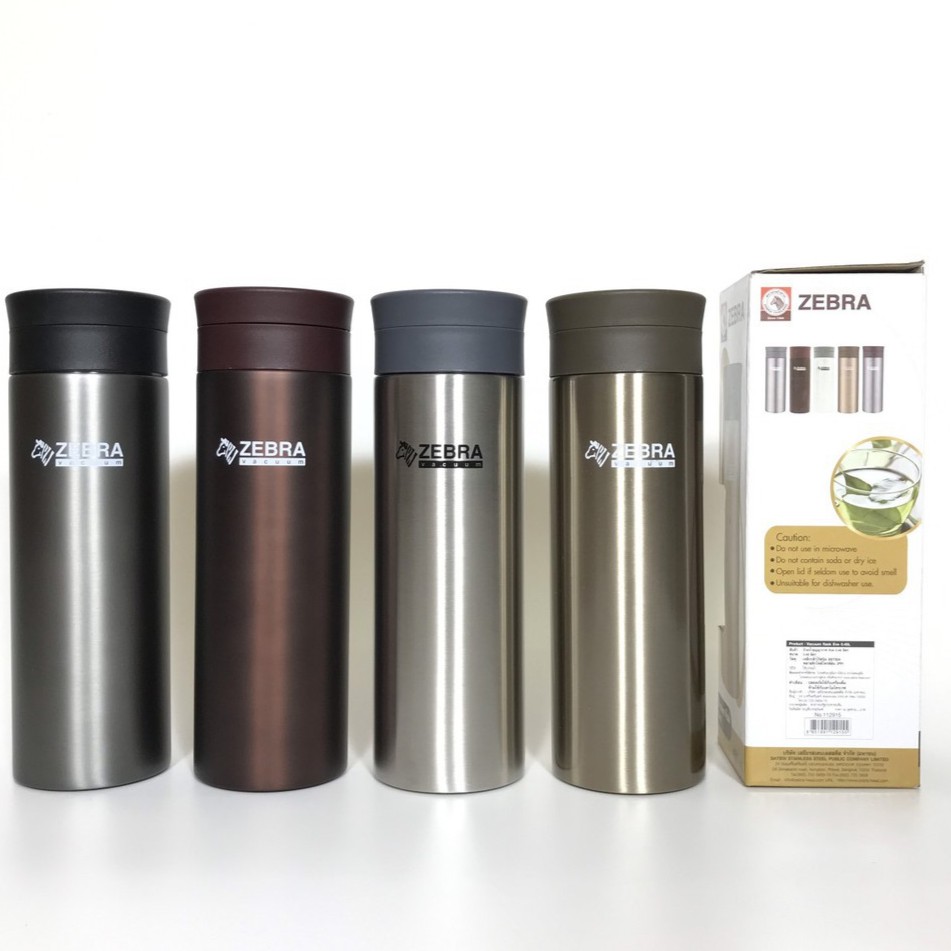 Bình giữ nhiệt INOX ZEBRA có túi lọc trà EVA dung tích 0,45L-112915