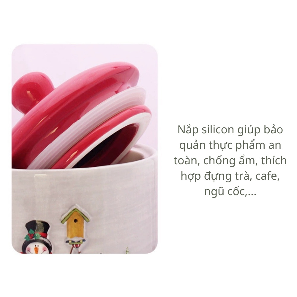 Hũ, đĩa sứ trang trí giáng sinh - Hình dáng độc đáo, nhìn là yêu - Hàng có sẵn