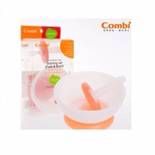 Bát ăn cho bé Combi-81010 (Trắng phối cam)