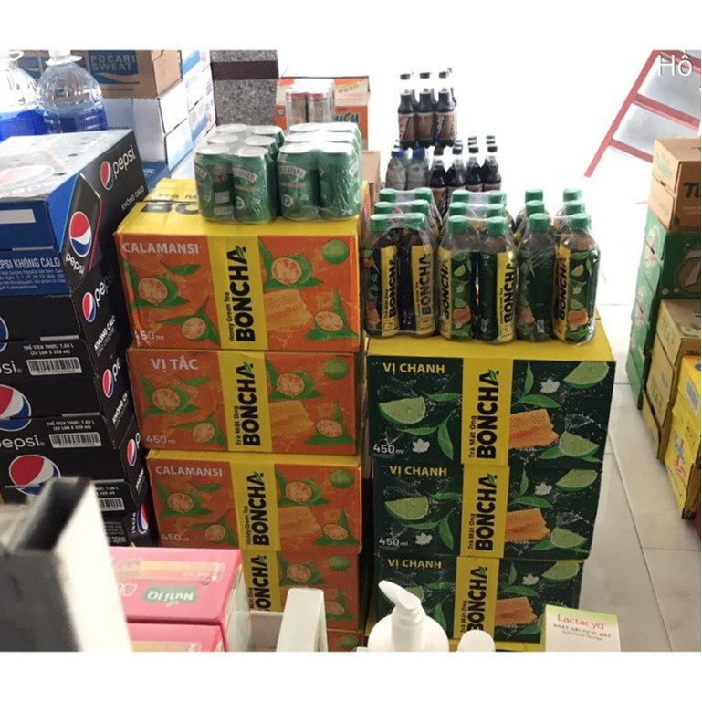 Lốc 6 chai Trà Boncha  Đủ vị (Việt Quất/Chanh Mật Ong/Tắc Mật Ong)- chai nhựa 450ml