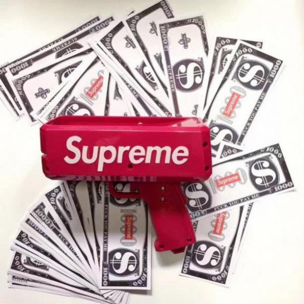 Súng Bắn Tiền Đồ chơi Party Supreme Money Full Box hàng chuẩn đẹp