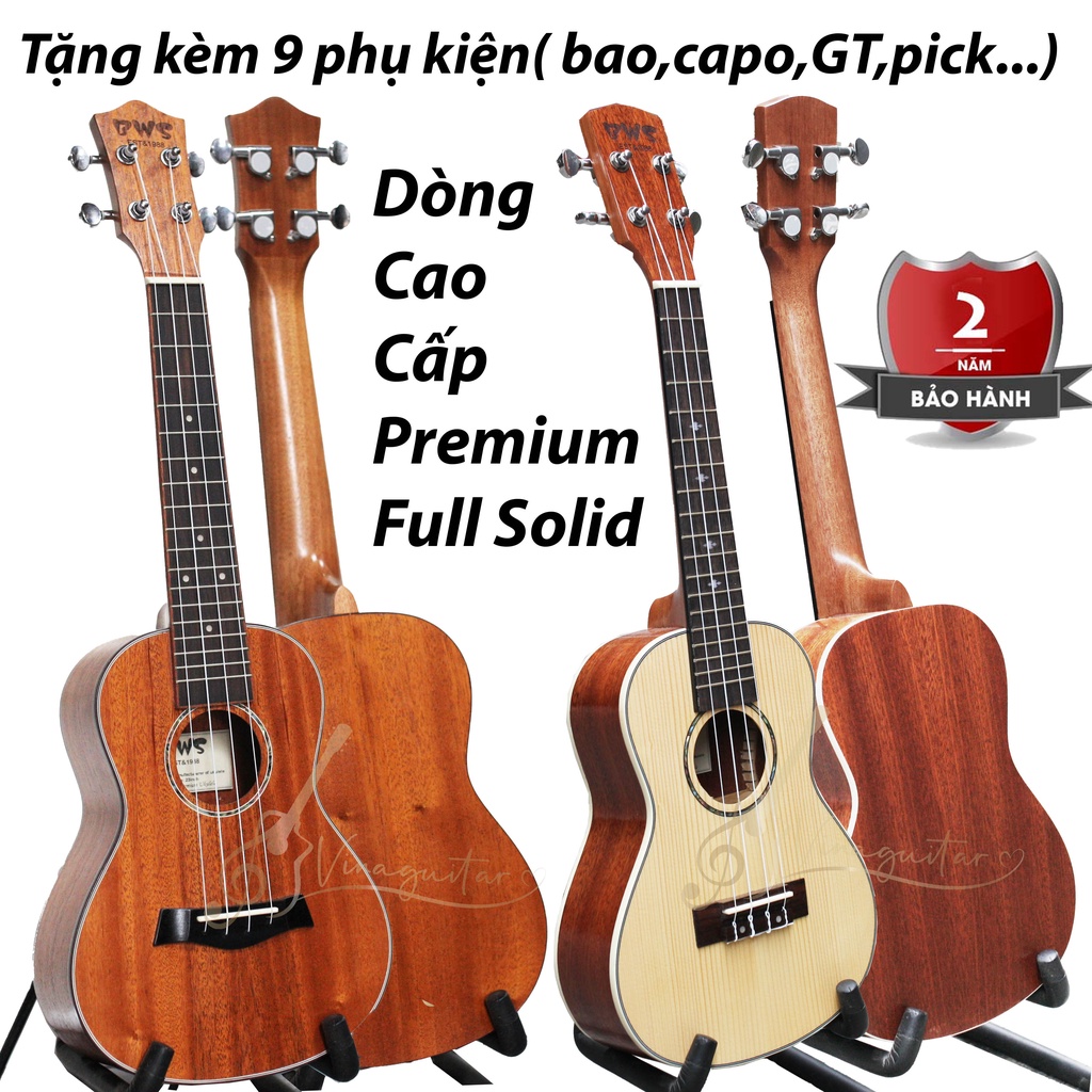 Đàn Ukulele Concert Tenor BWS Gỗ Tặng 9 Phụ Kiện- Vinaguitar Phân Phối Chính Hãng - đàn ukulele chất lượng gỗ thịt