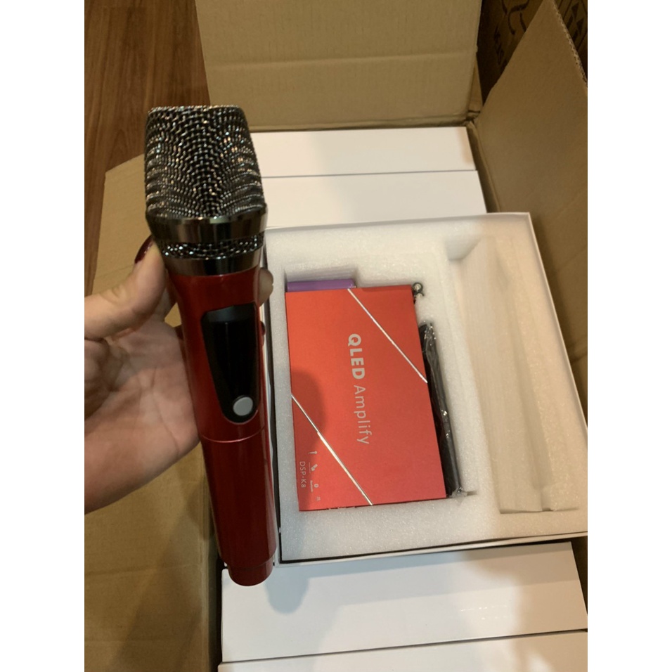 Bộ Amply DSP Kèm Mic Hát Karaoke Trên Xe Ô Tô Dùng Màn Hình Android Cắm Giắc Zin Không Phải Đấu Nối