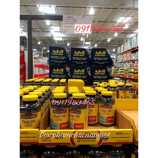 Nature Made Fish Oil 1200mg  Viên Cam Kết Chính Hãng