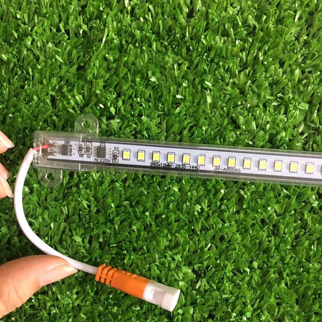 Đèn led thanh 220v chíp 2835 siêu sáng bọc nhựa, led thanh 220v  1m ánh sáng trắng