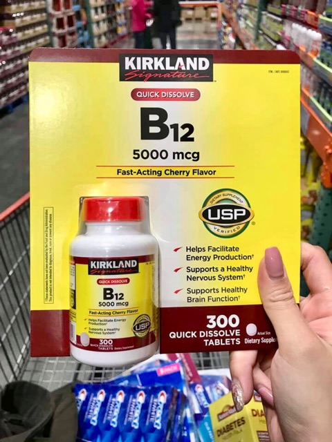 VITAMIN B12 KIRKLAND 5000MCG BỔ MÁU VÀ HỖ TRỢ HỆ THẦN KINH KHỎE MẠNH