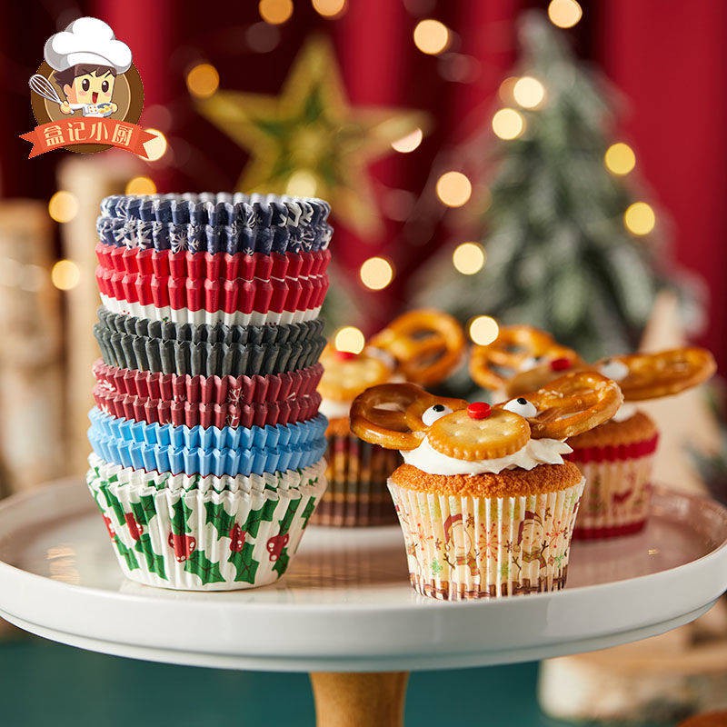 Cốc Giấy Đựng Bánh Cupcake Chịu Nhiệt Tốt Phong Cách Giáng Sinh 125