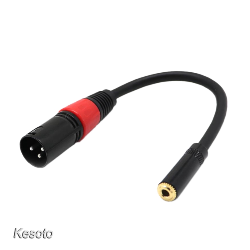 [KESOTO] XLR Male Jack to 3.5mm Female 1/8" TRS Stereo Microphone Audio Cable