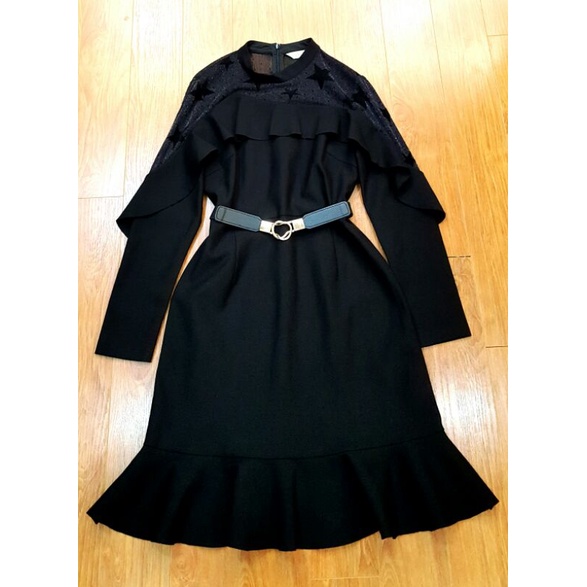 Đầm đen thu đông cách điệu sz M L