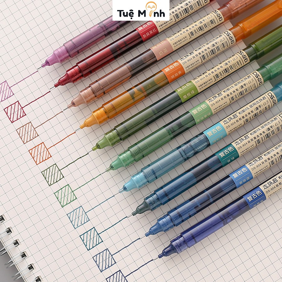 Bút mực nước màu cổ điển B33 nét 0.5mm, bút viết trang trí sổ, ghi chép