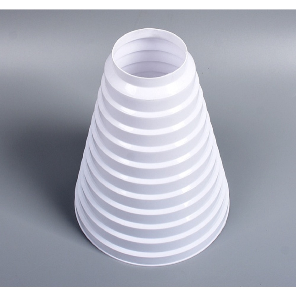 Côn thu pvc đa khấc đa năng, phễu thu pvc nối thông gió d200-d100