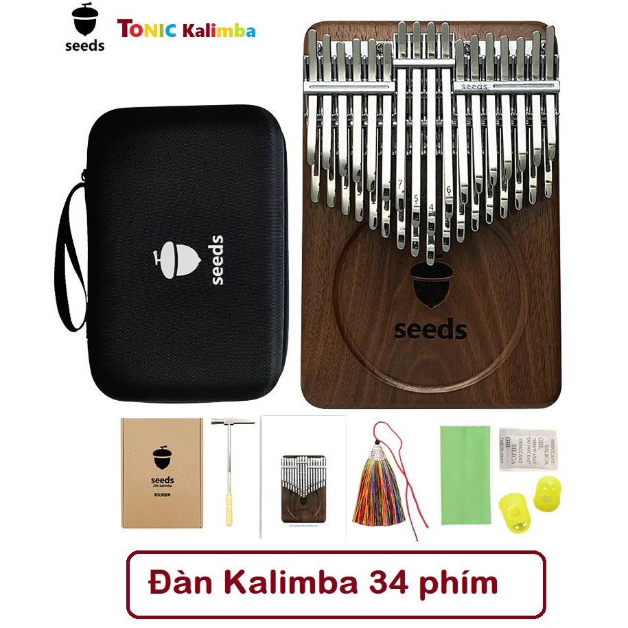 Đàn lyre harp 2 khóa cao cấp Katane-M38K02S Tặng đàn Kalimba 34 phím Seeds Bảo hành thân đàn 10 năm