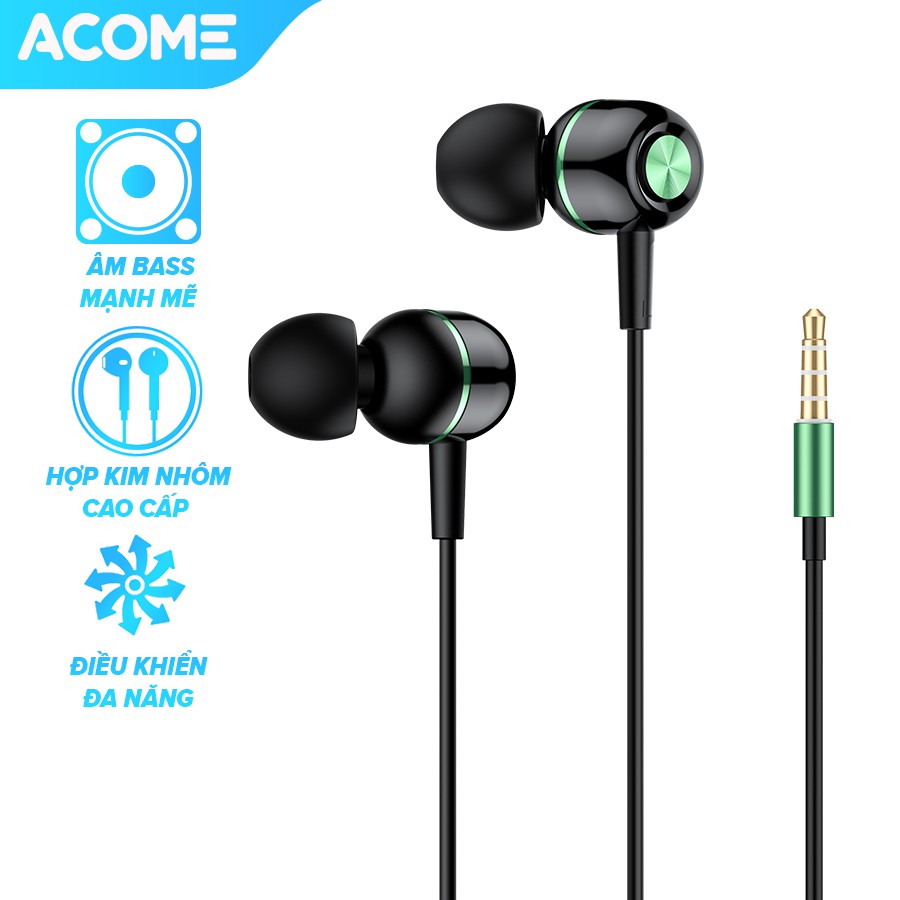 Tai Nghe Nhét Tai ACOME AW02 Cổng Kết Nối 3.5mm - BẢO HÀNH 12 THÁNG