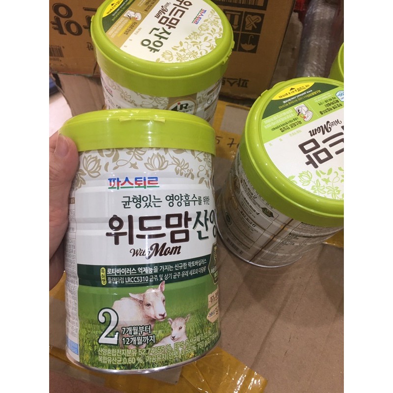 Sữa Withmom dê nội địa Hàn Quốc 750gram số 2 (date 2022)