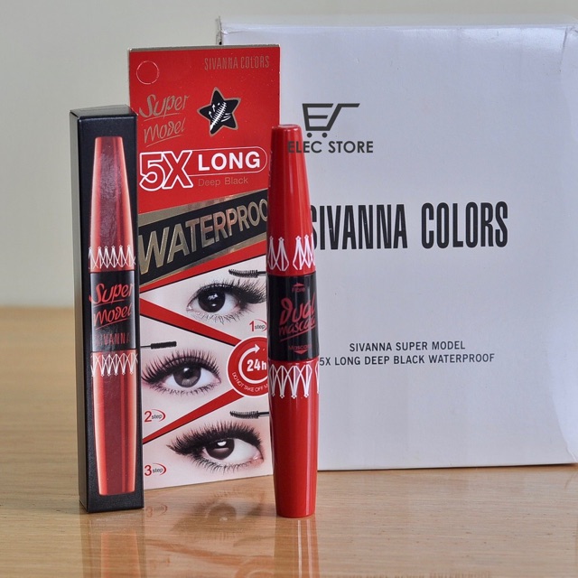 MASCARA NỐI MI HAI ĐẦU SUPER MODEL 5X THÁI LAN