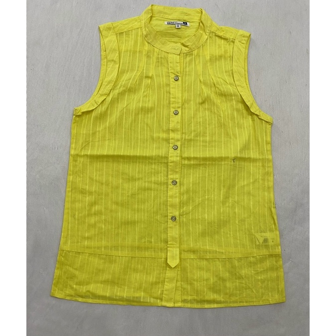(SM184) Áo sơ mi sát nách màu vàng Nino.maxx (Size S) - Thanh lý vnxk