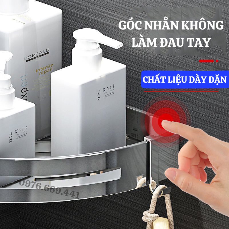 Kệ Góc Tường Kệ Để Đồ Nhà Tắm Inox Dán Tường Siêu Dính Chống Gỉ Chịu Trọng Tải Lớn Gia Dụng Thông Minh ASAKI