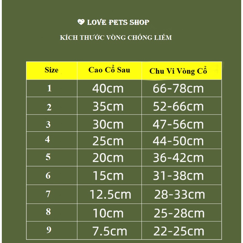 VÒNG CỔ CHỐNG LIẾM CHO CHÓ MÈO BẰNG NHỰA CÓ KHUY GÀI - LOVE PETS SHOP
