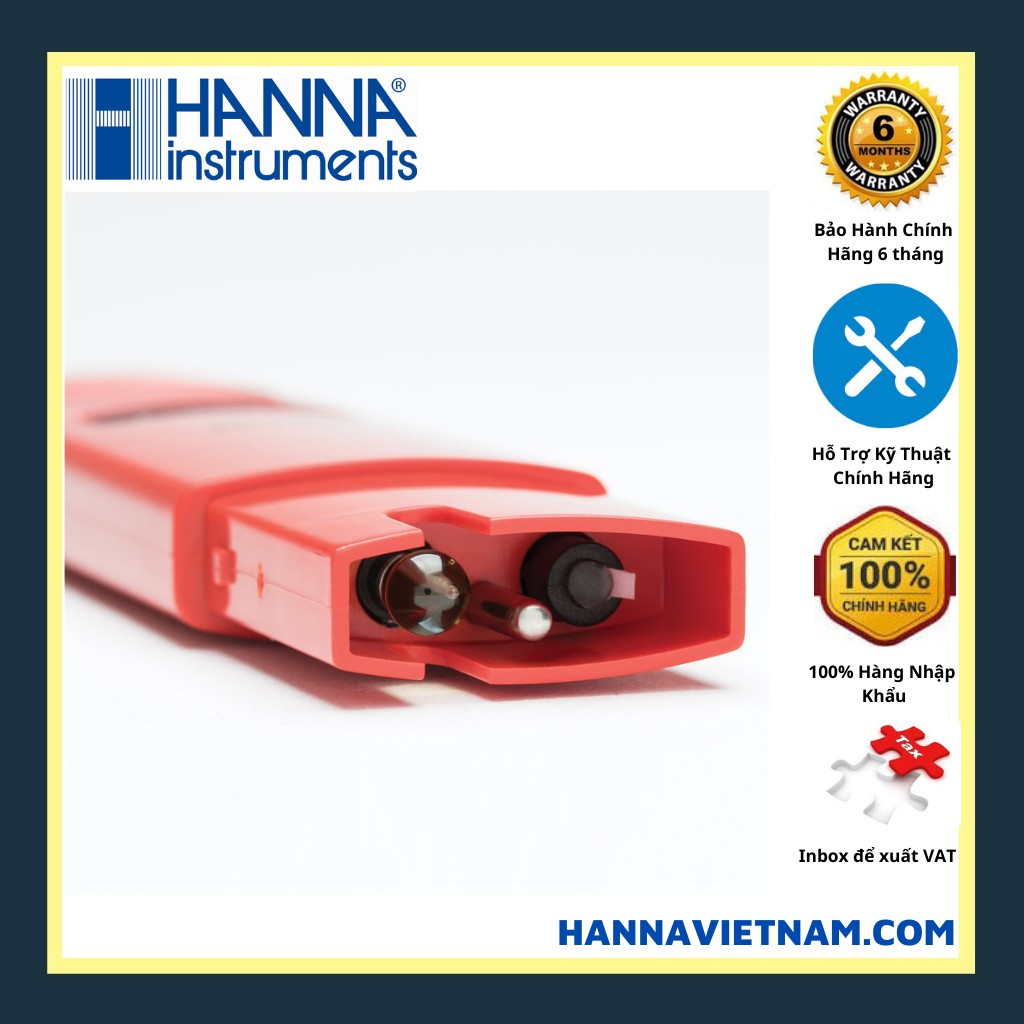 Bút đo pH Nước, pH Nước Hồ Cá, Thủy Sinh HI98107 - Hiệu Chuẩn Tự Động Kèm Bộ Dung Dịch Hiệu Chuẩn ,Vệ Sinh, Bảo Dưỡng