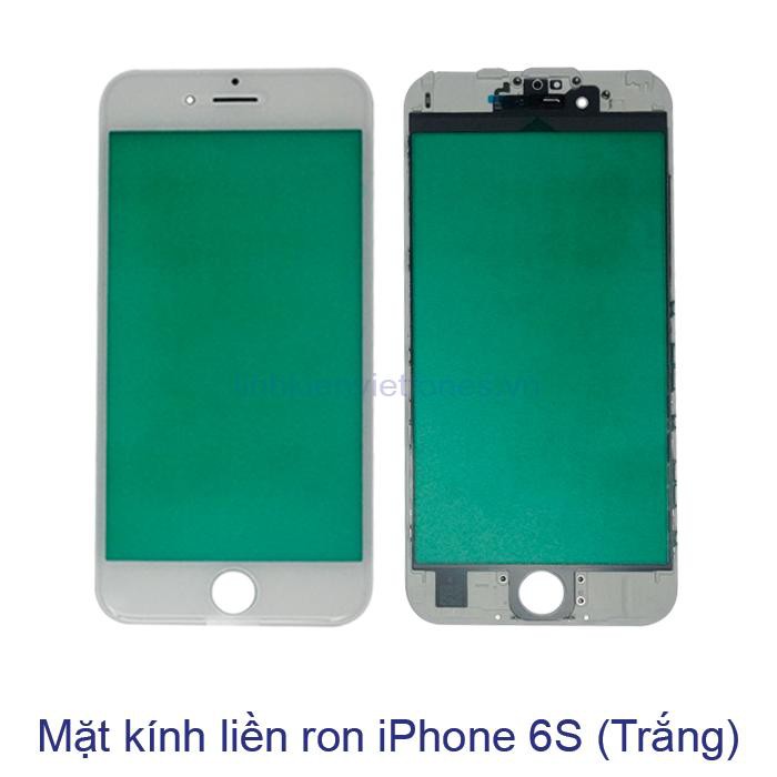 Mặt kính Liền Ron Ép Kính iP6S (Trắng/ Đen)