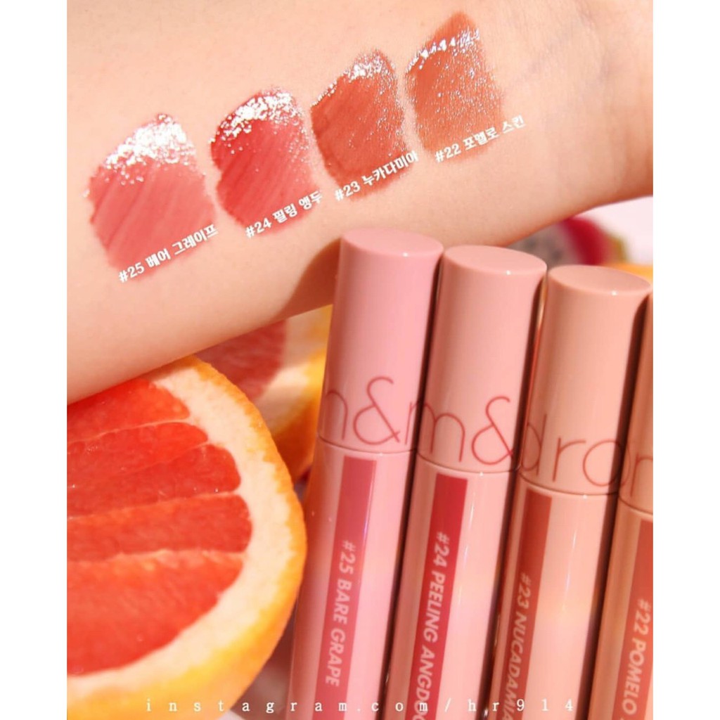 [Có Sẵn Mầu 22-25] Son tint lì Romand Bare Juicy Lasting Tint 2021