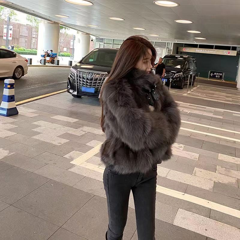 [Giao Ngay] Áo Khoác Lông Cáo Nhân Tạo Ngắn Phong Cách Mới Thời Trang Mùa Đông Cho Nữ