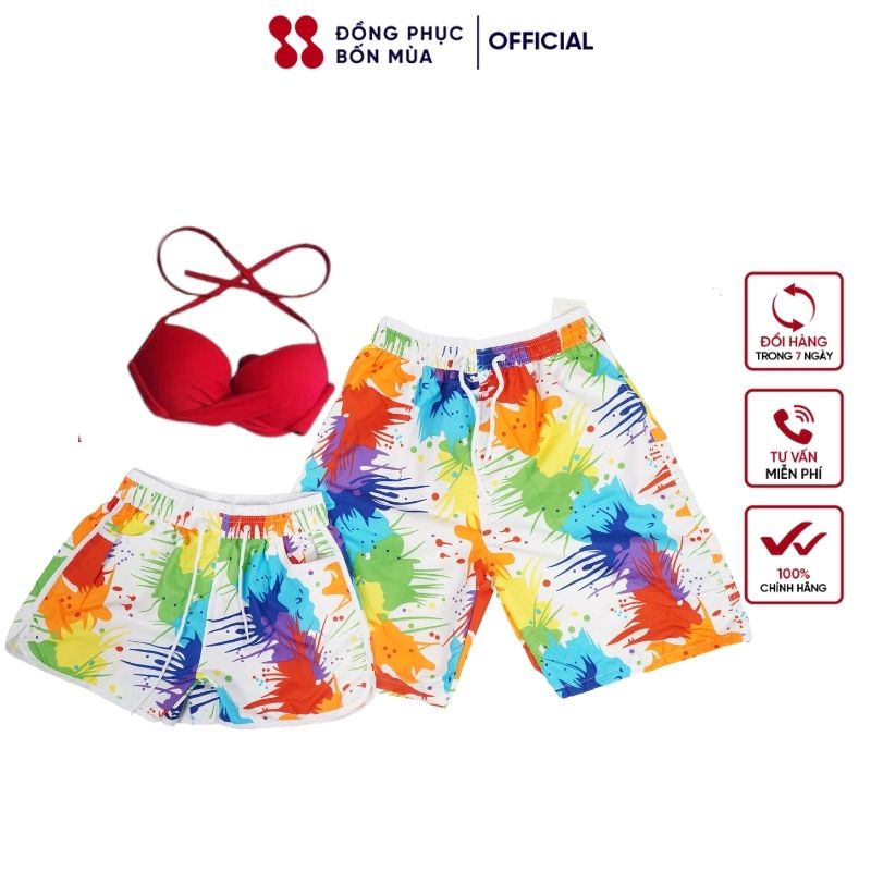 Quần đi biển mẫu sơn nam nữ hội nhóm vải dù đẹp, không dính cát thương hiệu DONGPHUCBONMUAOFFICIAL mẫu mới 2022