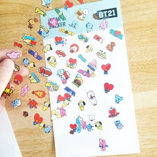 Sticker hình BT21 BTS chống thấm nước