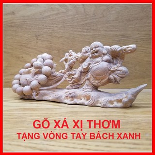 Tượng phật di lặc để ô tô gỗ xá xị thơm