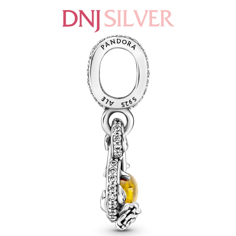 [Hàng cao cấp] Charm bạc 925 cao cấp, hàng chuẩn bạc - Charm Disney Belle Infinity &amp; Rose Flower thích hợp để mix vòng
