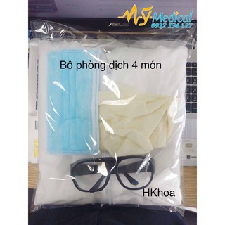 Bộ trang phục phòng dịch 4 món liền thân HTC