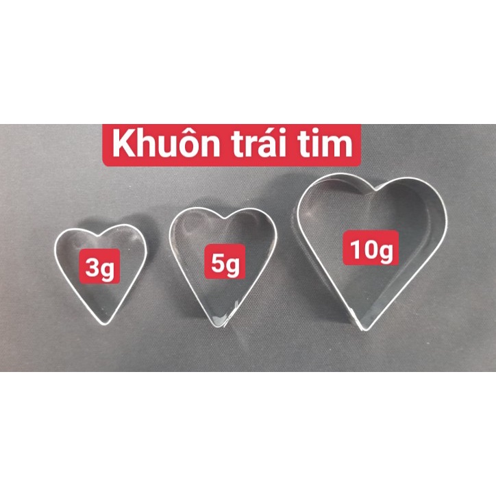 Khuôn trái tim đắp yến 3g/ 5g/ 10g