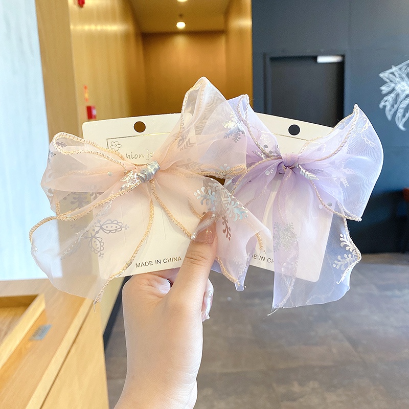 Kẹp Tóc Thắt Nơ Nhiều Màu Sắc Xinh Xắn Phong Cách Hàn Quốc Cho Bé Gái